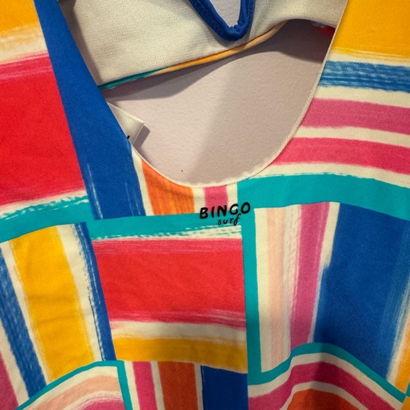 Bingo Surf Aztec print front cut out swimsuit - Picture 4 of 5